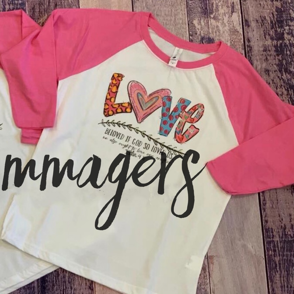 LOVE - Valentine Easter Raglan Shirt